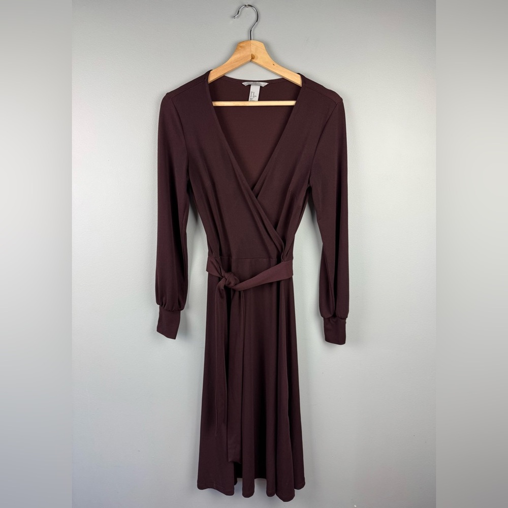 H&M Elegant Plum Wrap Dress